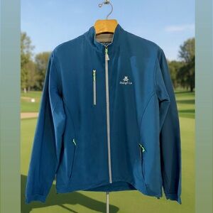 Peter Millar Element 4 Wind Full Zip Golf Windbreaker - Shangri-La